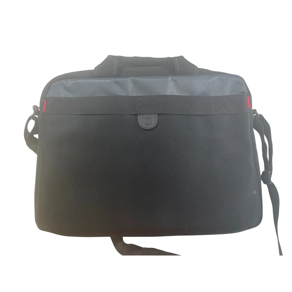 Wenger SwissGear Laptop Bag Padded Black Messenger Travel Briefcase Strap